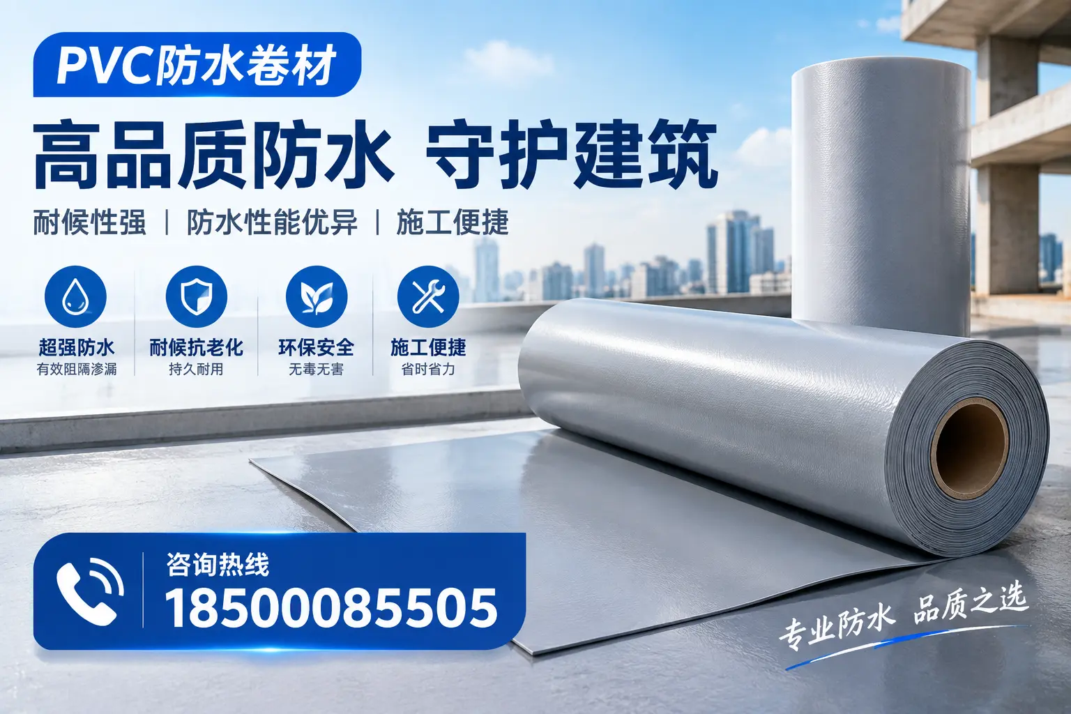 PVC防水卷材的防水效果评测,适合延边的科学依据